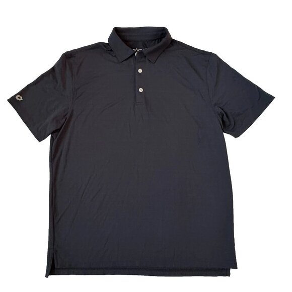 Ibkul Mens L Polo Shirt Gray Performance Short Sleeve Athletic UPF 50+ Cool Feel - Picture 1 of 9